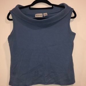 Blue Boatneck Tank Top
